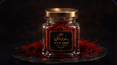 شیشه زعفران سرگل ممتاز زعفران زارعی